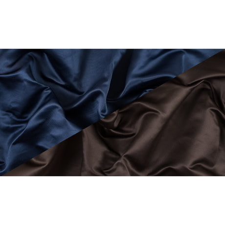Brown and Navy Two-Tone Double Duchesse Satin