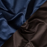 Brown and Navy Two-Tone Double Duchesse Satin