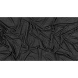 Black and Metallic Silver Striped Stretch Nylon Jersey