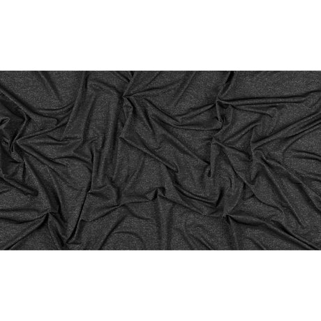 Black and Metallic Silver Striped Stretch Nylon Jersey