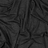 Black and Metallic Silver Striped Stretch Nylon Jersey