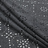 Italian Dark Gray Laser-Cut Jersey