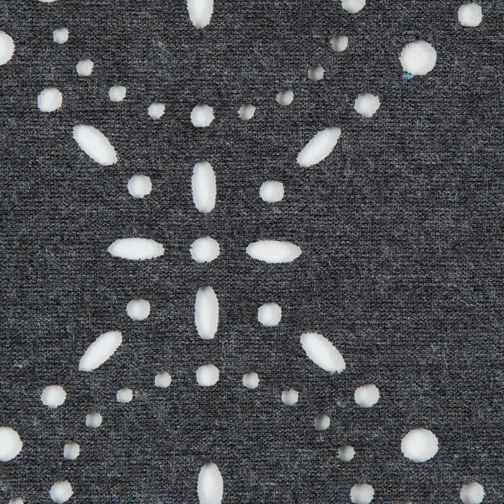 Italian Dark Gray Laser-Cut Jersey
