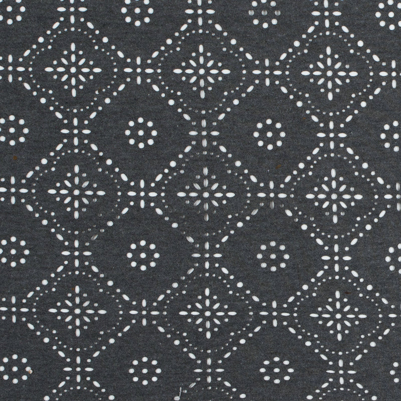 Italian Dark Gray Laser-Cut Jersey