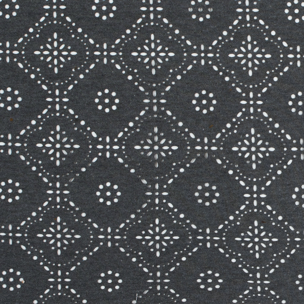 Italian Dark Gray Laser-Cut Jersey