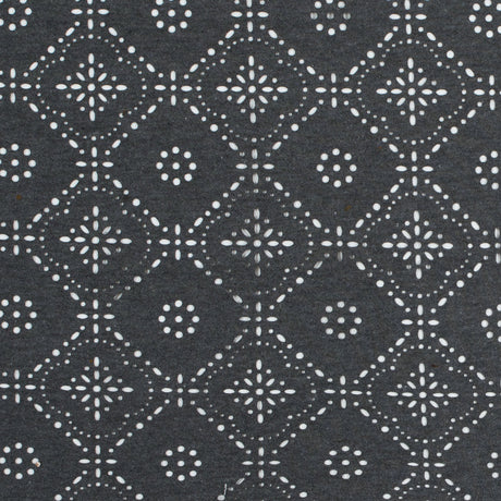 Italian Dark Gray Laser-Cut Jersey