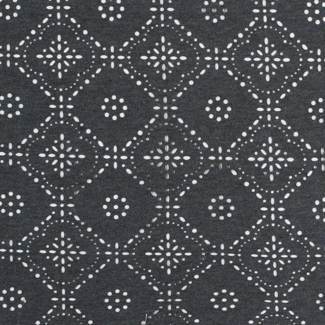 Italian Dark Gray Laser-Cut Jersey