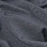 Gray and Metallic Silver Striped Stretch Nylon Jersey