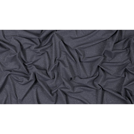 Gray and Metallic Silver Striped Stretch Nylon Jersey