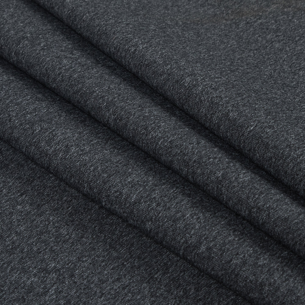 Heathered Charcoal Stretch Nylon Jersey