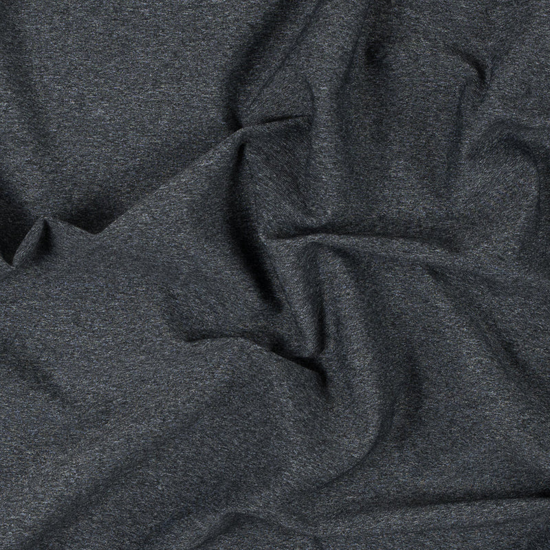 Heathered Charcoal Stretch Nylon Jersey