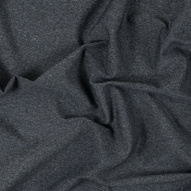 Heathered Charcoal Stretch Nylon Jersey