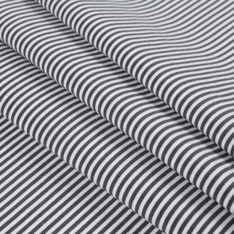 Gray and White Candy Striped Stretch Eclon Jersey