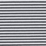 Gray and White Candy Striped Stretch Eclon Jersey
