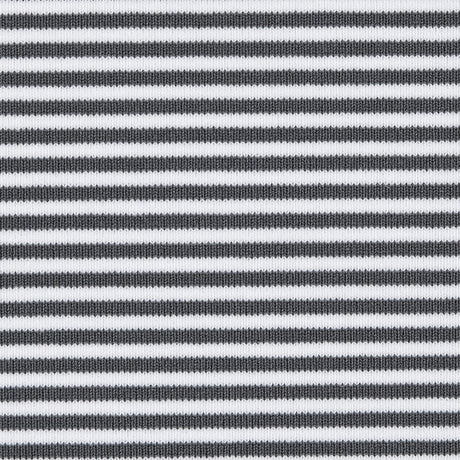 Gray and White Candy Striped Stretch Eclon Jersey