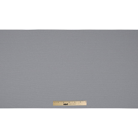 Gray and White Candy Striped Stretch Eclon Jersey