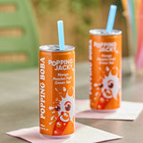 Possmei Popping Jacky Ready-to-Drink Mango Passion Fruit Green Tea Bubble Tea 8 oz. - 24/Case