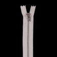 Beige Metal Zipper with Silver Pull and Teeth - 5.5"