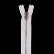 Light Beige Metal Zipper with Silver Pull and Teeth - 5.5"
