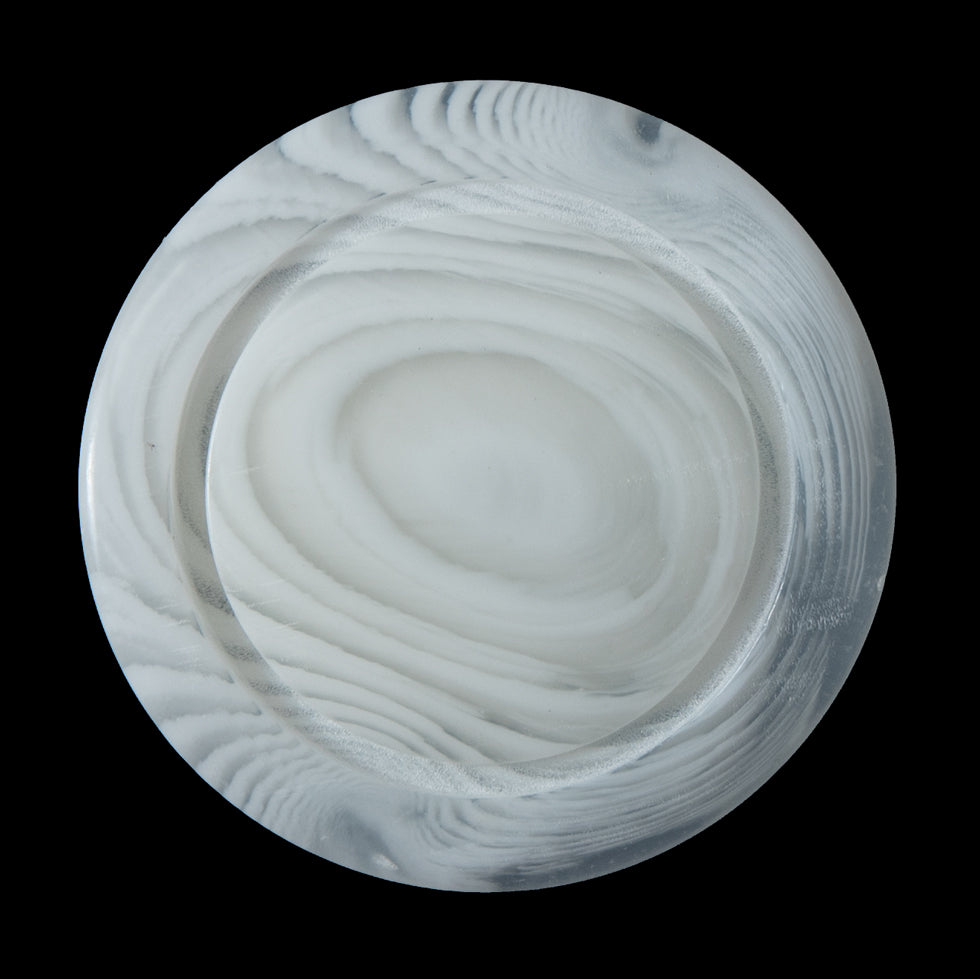 White Translucent Shank-Back Button - 54L/34mm