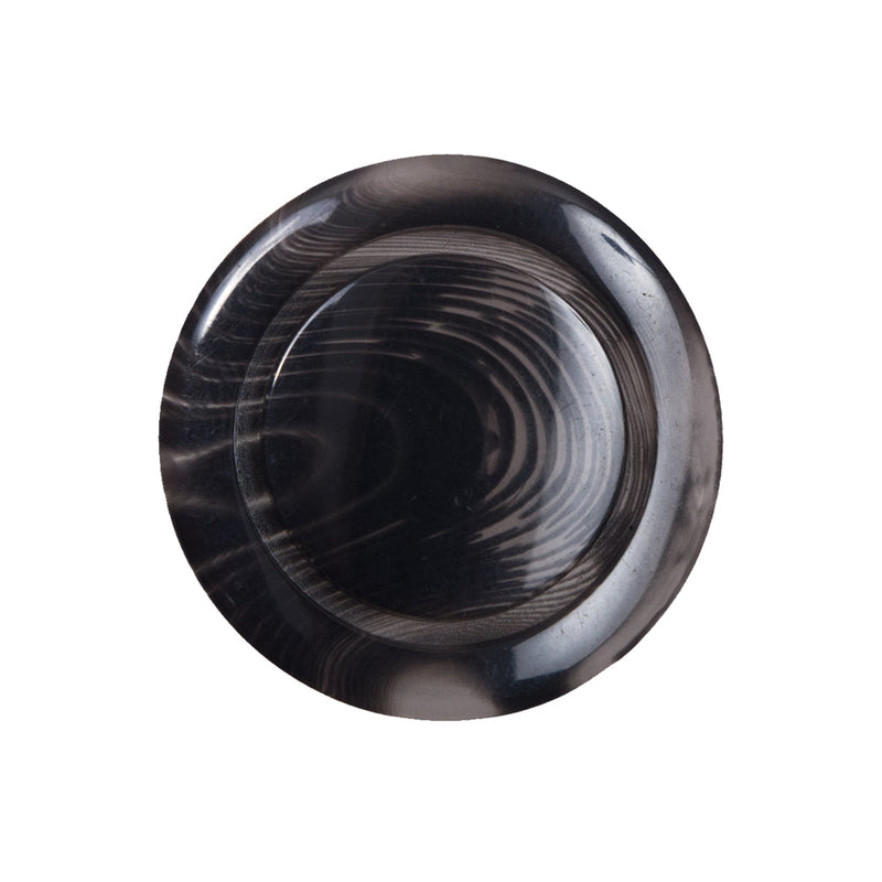 Black Semi-Transparent Plastic Button - 40L/25.5mm