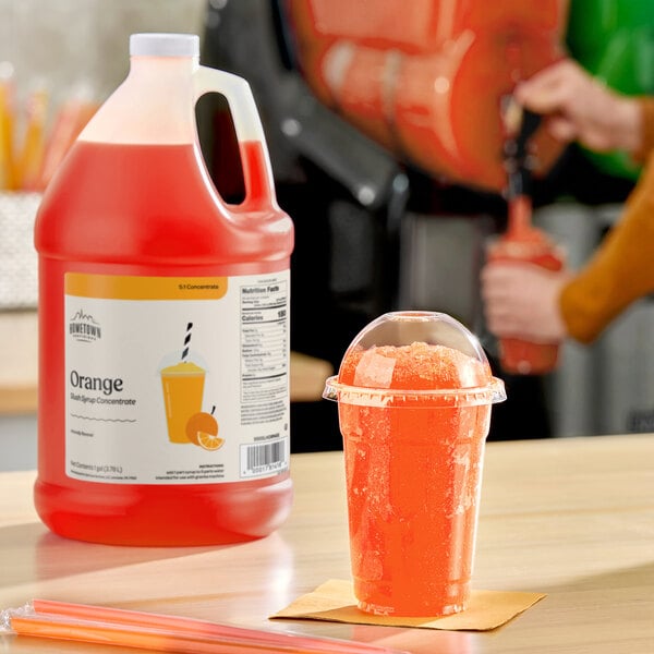 Hometown Provisions Orange Slushy 5:1 Concentrate 1 Gallon - 4/Case