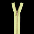 Metal Zipper with Gold Pull and Teeth 6" - Fluorescent Green