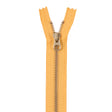 Metal Zipper with Gold Pull and Teeth 6" - Saffron Yellow