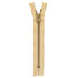 Metal Zipper with Gold Pull and Teeth 6" - Warm Beige