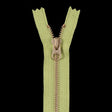 Metal Zipper with Gold Pull and Teeth 4.5" - Lime