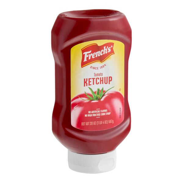 French's 20 oz. Tomato Ketchup Squeeze Bottle - 12/Case
