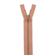 Metal Zipper with Gold Pull and Teeth 8" - Sand