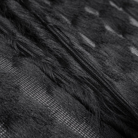 Black Chevron Fringe Fabric