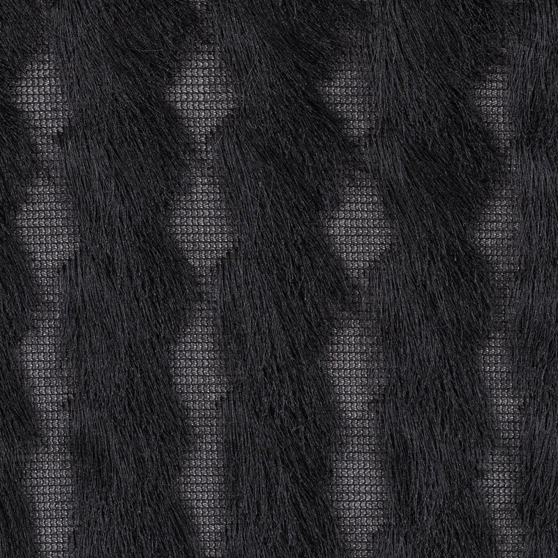 Black Chevron Fringe Fabric