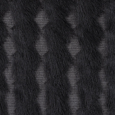 Black Chevron Fringe Fabric