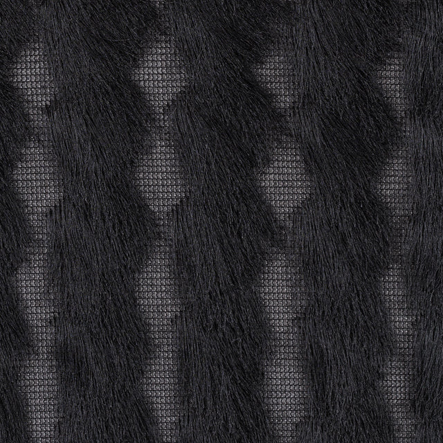 Black Chevron Fringe Fabric