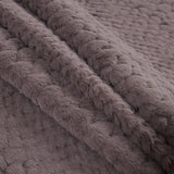 Taupe Silky Embossed Stretch Faux Fur