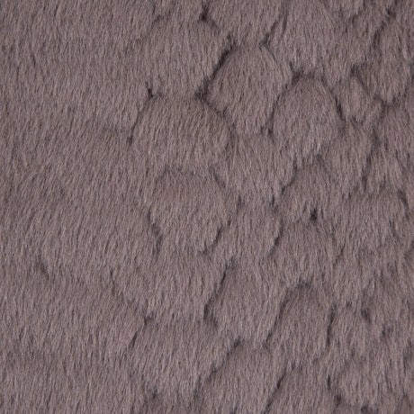 Taupe Silky Embossed Stretch Faux Fur