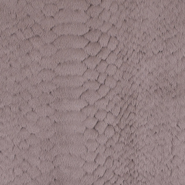 Taupe Silky Embossed Stretch Faux Fur