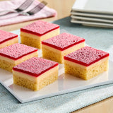 Eli's Cheesecake 20-Slice Pre-Cut Vegan Lemon Raspberry Cheesecake 48 oz. - 4/Case