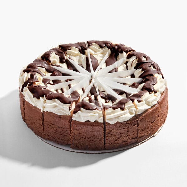 Eli's Cheesecake 14-Slice Pre-Cut Brown Cow Cheesecake 103 oz. - 2/Case