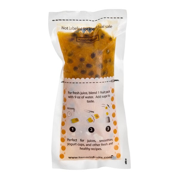Tamarin Fruits Yellow Passion Fruit Pulp Packet 90 Gram - 20/Case