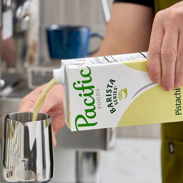 Pacific Foods Barista Series Pistachio Milk 32 fl. oz. - 12/Case