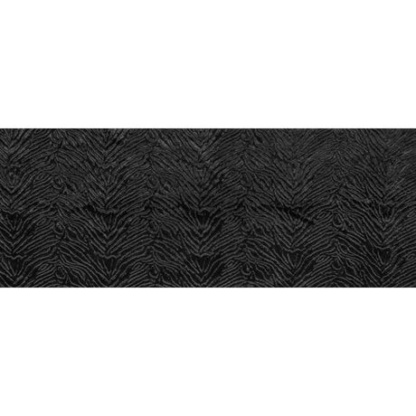 Zebra Embossed Velvet - Black