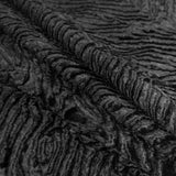 Zebra Embossed Velvet - Black