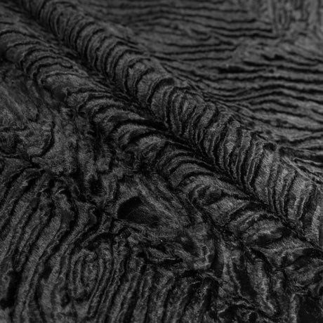 Zebra Embossed Velvet - Black