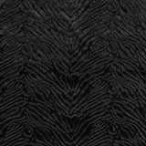 Zebra Embossed Velvet - Black