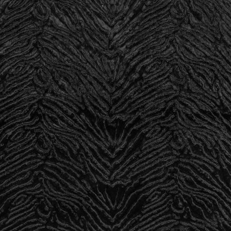 Zebra Embossed Velvet - Black