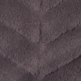 Herringbone Grooved Faux Fur - Charcoal