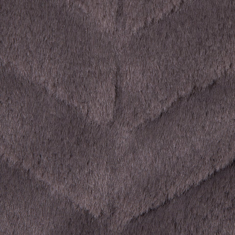 Herringbone Grooved Faux Fur - Charcoal